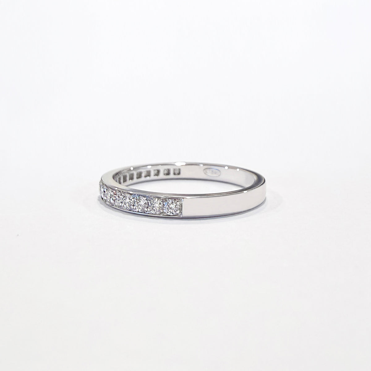 Half Eternity Diamond Ring in 18K White Gold #285