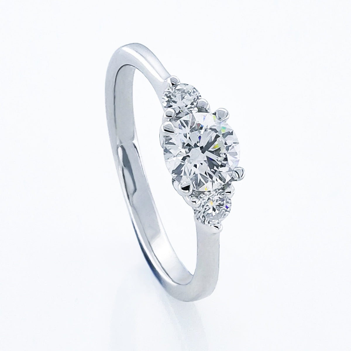 (SOLD) 18KW Diamond Engagement Ring - Contact Us for Custom Order #374