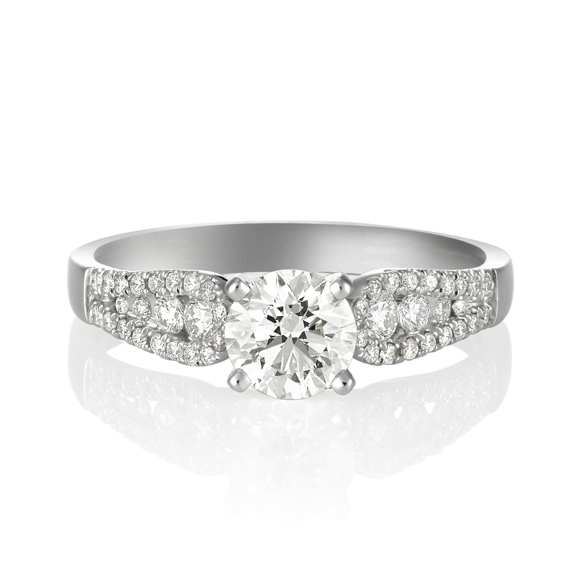 18KW Diamond Engagement Ring #230