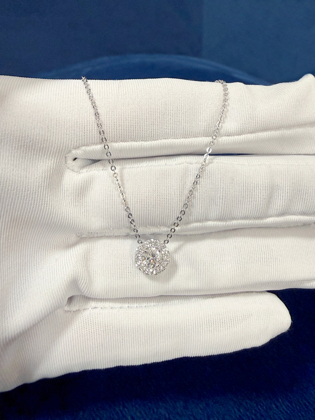 GIA Natural Diamond Pendant in 18KW #228