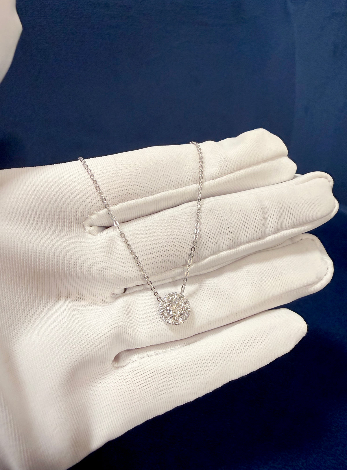 GIA Natural Diamond Pendant in 18KW #228