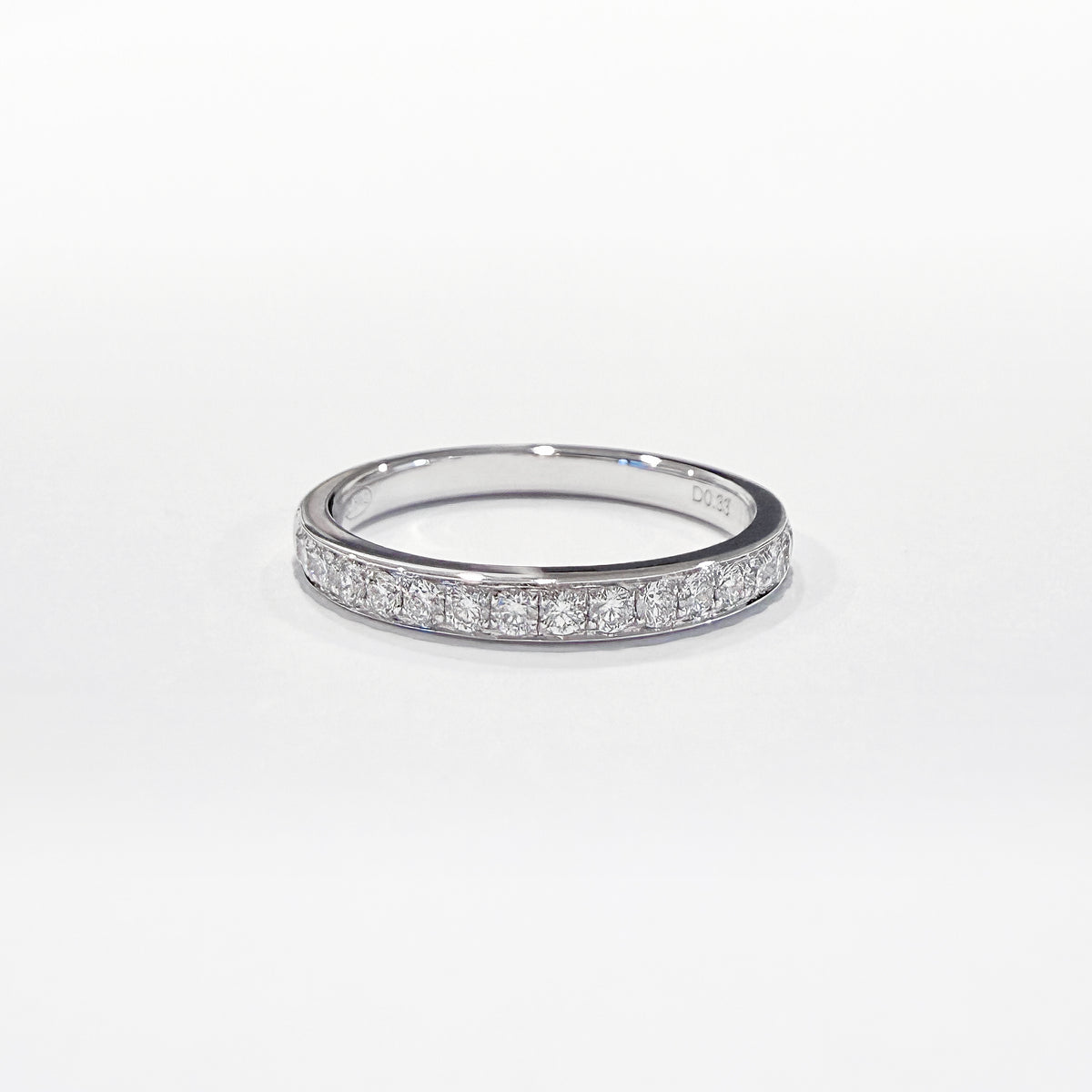 Half Eternity Diamond Ring in 18K White Gold #285