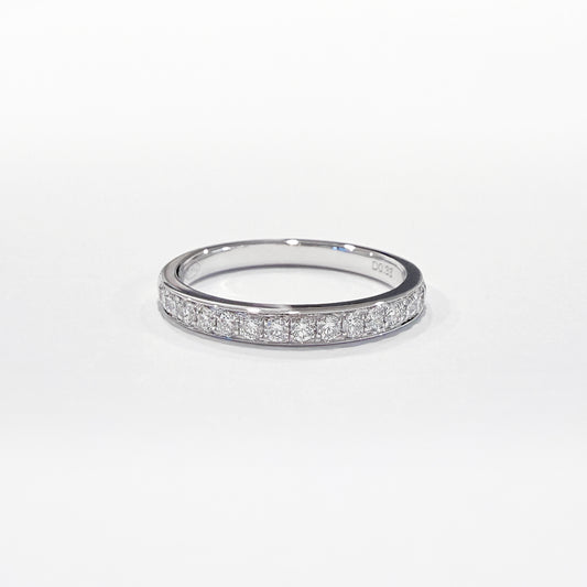 Half Eternity Diamond Ring in 18K White Gold #285