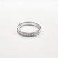 Natural Diamond Band Ring in 18K White Gold #363