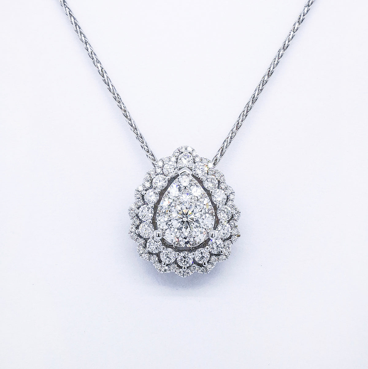(SOLD) 18KW Diamond Pendant #220
