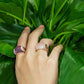 (SOLD) Rose Quartz with Diamond Ring #2