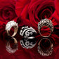 (SOLD) Black Onyx Diamond Ring with Rose Gold #108