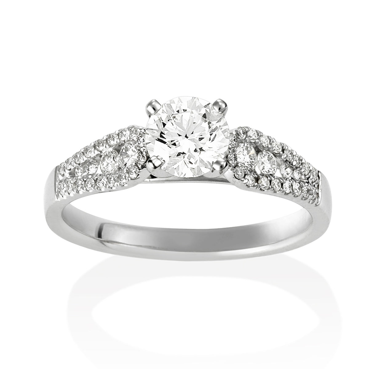 18KW Diamond Engagement Ring #230