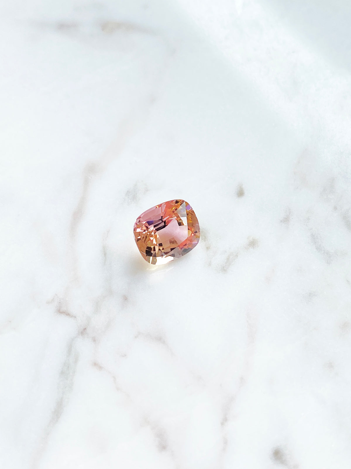 Orange-Pink Tourmaline Cushion 2.01ct