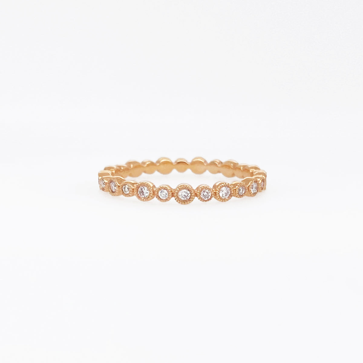 Diamond Mini Ring in 18K Rose Gold #226
