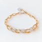 (SOLD) Diamond Link Bracelet in 18K Rose Gold & White Gold