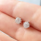 (SOLD) Diamond Halo Stud Earrings 0.34ct #39